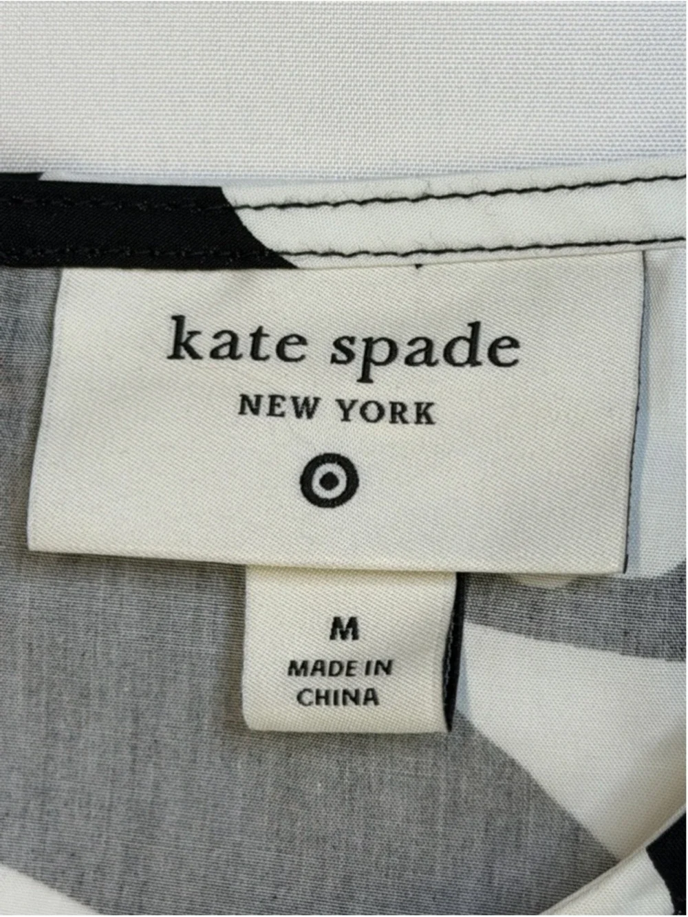 kate spade Black and White Floral Crop Top
